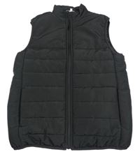 Černá šusťáková prošívaná zateplená vesta Peacocks