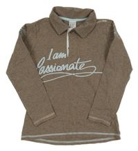 Hnedé jezdecké polo tričko Fouganza