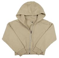 Béžová prepínaci crop mikina s kapucňou F&F