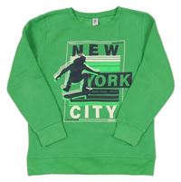 Zelená mikina so skateboardistou Yigga