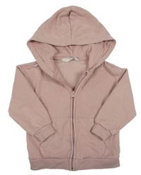 Svetloružová prepínaci mikina s kapucňou H&M