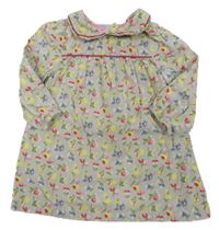 Béžové menšestrové kvetované šaty Baby Boden
