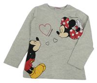 Sivá melírovaná mikina s Minnií Love