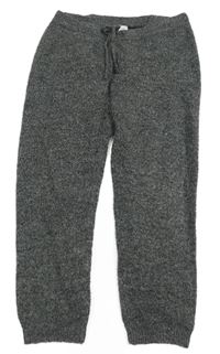 Tmavošedé melírované vlněné kalhoty H&M