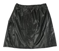 Čierna koženková sukňa SHEIN