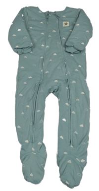 Modrošedá zateplená kombinéza s obláčky Next