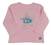 Světlerůžové triko s hvězdou a logem ickle pickle