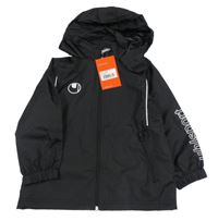 Nové - čierna šušťáková športová bunda s ukrývací kapucňou uhlsport