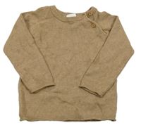 Hnedý melírovaný sveter F&F