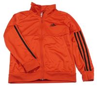 Červeno-černá thermo propínací mikina Adidas