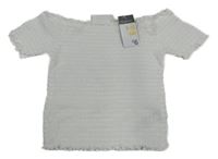 Nové - bílé žabičkové crop tričko PRIMARK