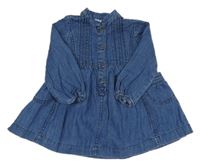 Modré cargo rifľové šaty miniclub