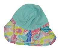 Mátovo-smetanová UV kšiltovka s lístečky a květy alive