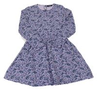 Fialové šaty s kvietkami beatwear