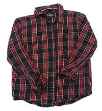 Čierno-červeno-biela kockovaná košeľa Threadboys
