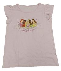 Světlerůžové tričko s Disney princeznami Disney