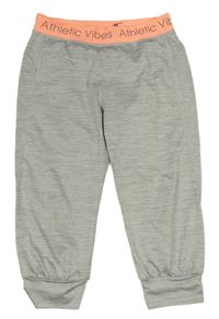 Sivé melírované športové capri tepláky H&M