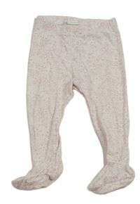 Bílo-růžové květované polodupky H&M