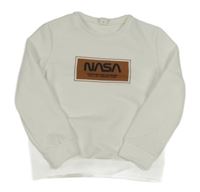 Biela mikina s nápisem - NASA Shein