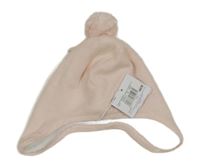 Nové - Svetloružová vlnená čapica s brmbolcom