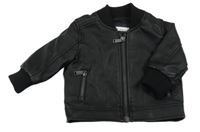 Černá koženková podšitá bunda Primark