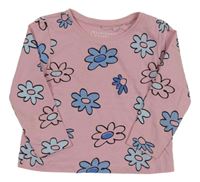 Růžové květované triko Primark