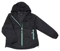 Čierna šušťáková nepromokavá funkčná bunda s kapucňou CMP