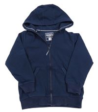 Tmavomodrá propínací mikina s kapucí Matalan