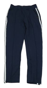 Tmavomodré teplákové chino nohavice s pruhmi Vingino