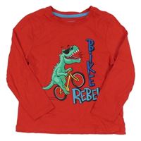 Červené triko s dinosaurem Primark