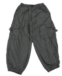 Tmavošedé plátěné podšité cargo cuff kalhoty Next