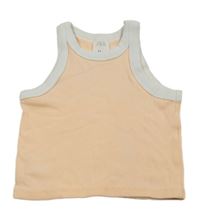 Marhuľový rebrovaný crop top Zara