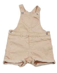 Růžové riflové laclové kraťasy se srdcem H&M