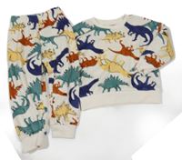 Béžové plyšové pyžamo s dinosaury Dunnes