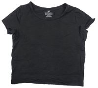 Čierne crop tričko H&M