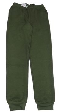 Nové - khaki žebrované tepláky Primark