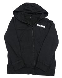 Čierna prepínaci mikina s Fortnite a kapucňou