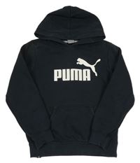 Čierna mikina s logom a kapucňou zn. Puma