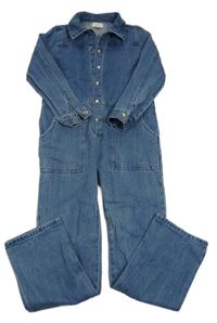 Modrý riflový kalhotový overal s límečkem only 