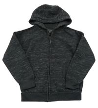 Čierna melírovaná prepínaci mikina s kapucňou PRIMARK