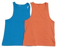 2x top - modrý + oranžový Y.F.K.