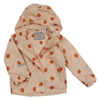 Světlerůžová šusťáková jarní bunda s beruškami a kapucí Lily & Dan