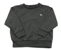 Tmavosivá mikina s výšivkou Next