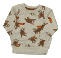 Sivá mikina s medveďmi Primark