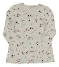 Biele kvetované tričko kids