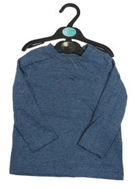 Nové - tmavomodré melírované tričko F&F