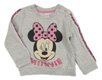 Šedá melírovaná mikina s Minnie Disney