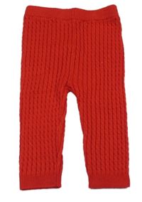 Červené vzorované pletené legíny Primark