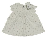 Nové - biele kvetované šaty H&M