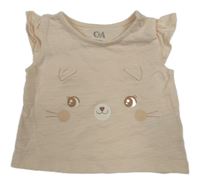 Marhuľové tričko s mačkou C&A